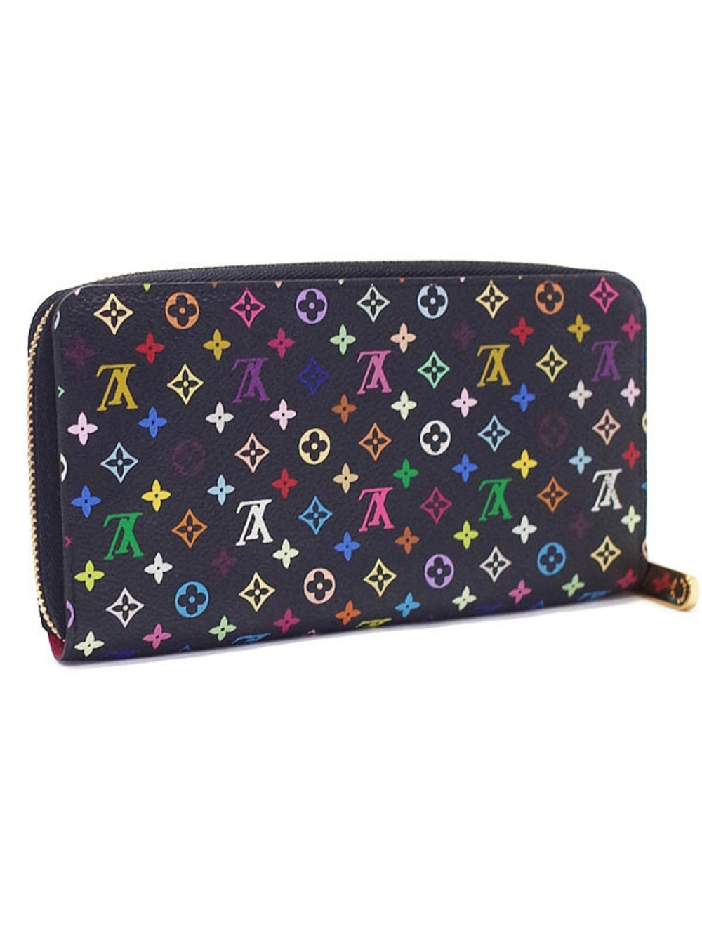 Louis Vuitton Monogram Long Zipper Multicolor Round Wallet Zippy Brown